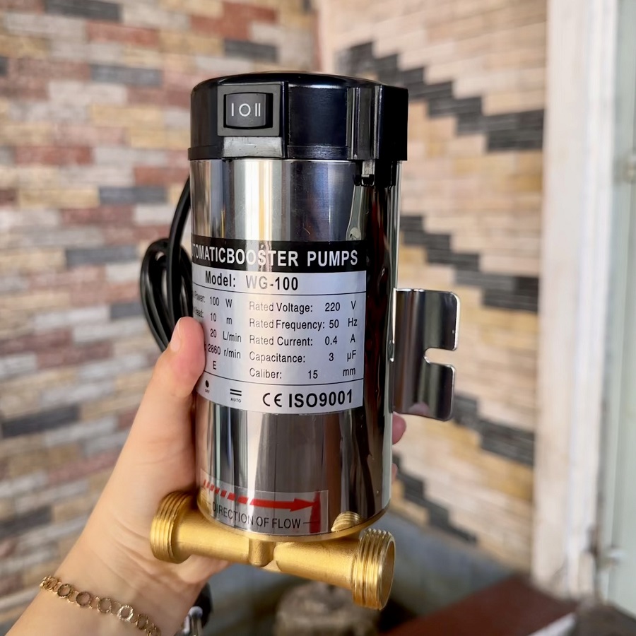 Máy bơm tăng áp 100w dùng tăng áp máy giặt vòi sen