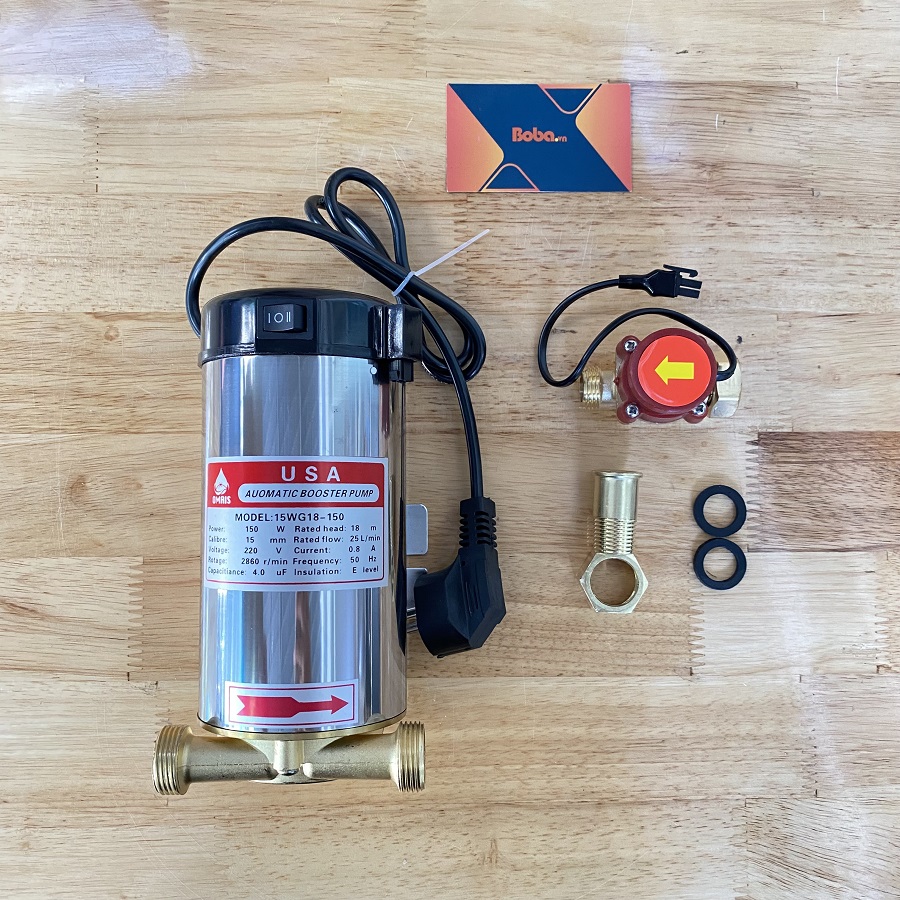 Máy bơm tăng áp cho Máy Giặt Nóng Lạnh Tưới Cây TA9898 - Công suất 150W lõi đồng