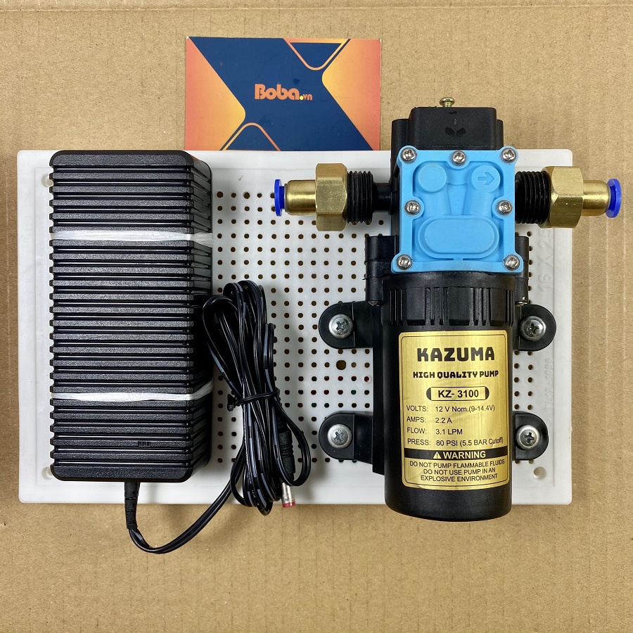 Máy bơm tăng áp mini KAZUMA 40W trọn bộ