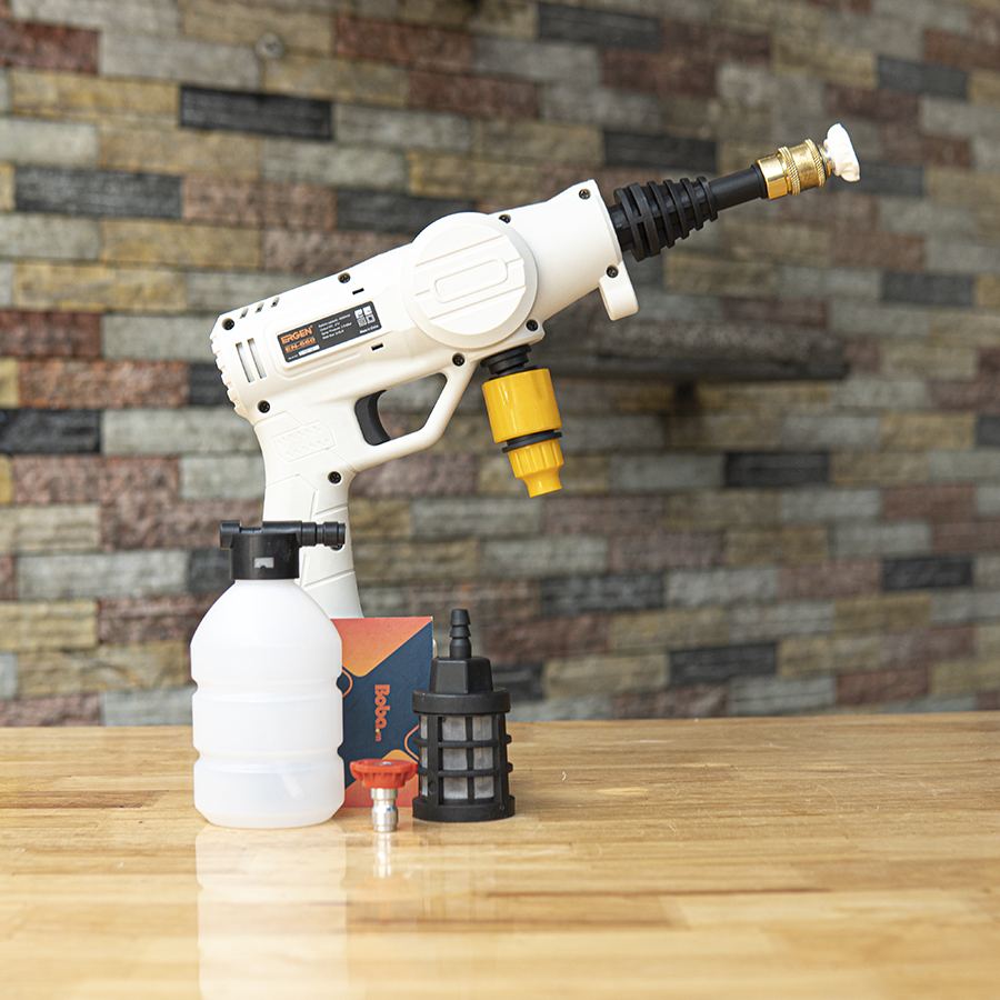 Máy rửa xe rủa máy lạnh và tưới cây cầm tay chạy bằng pin công nghệ nhật bản siêu bền