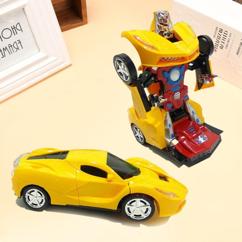 [FLASH SALE] Đồ chơi xe biến hình Robot tự động, có nhạc