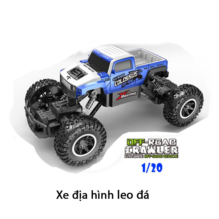 Xe địa hình điều khiển monter tỉ lệ 1-20 Rock Crawler 4WD 1020-1
