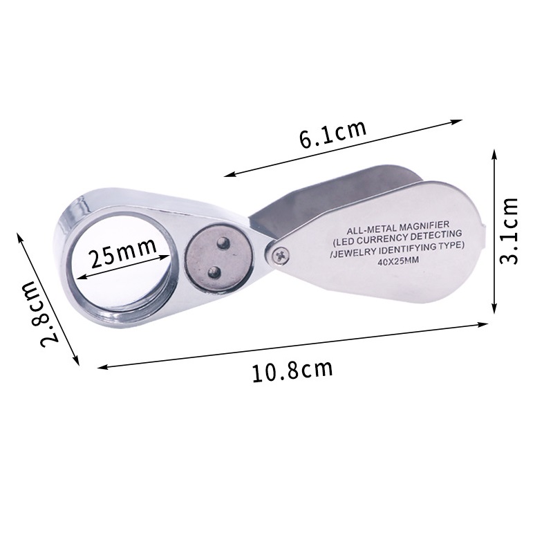 Kính lúp cầm tay Z40 chuyên soi đồ trang sức có đèn led phóng đại 40 lần