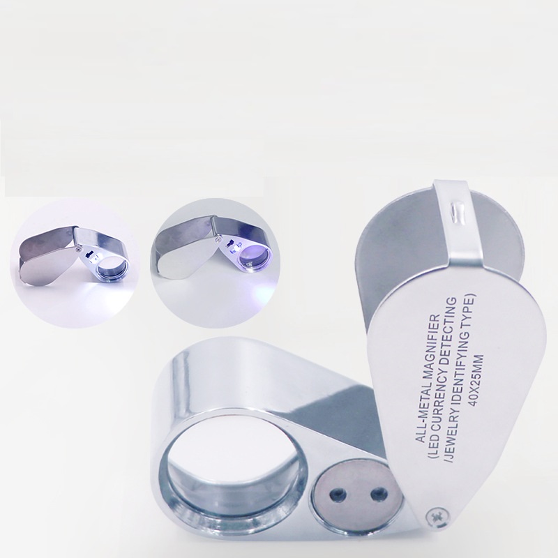Kính lúp cầm tay Z40 chuyên soi đồ trang sức có đèn led phóng đại 40 lần