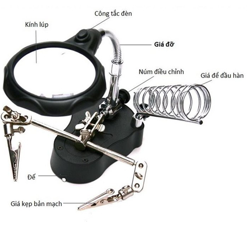 Kính lúp soi kẹp hàn mạch điện tử KL95