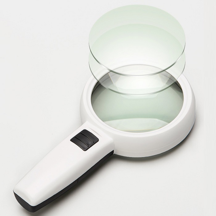 Kính lúp cầm tay K30 phóng dại 30 lần có 2 thấu kính thủy tinh