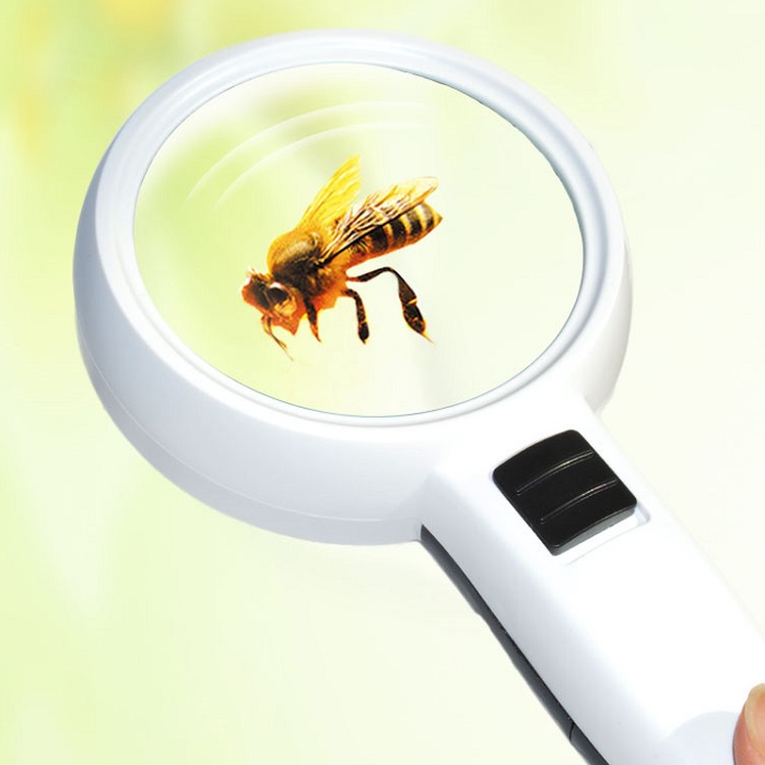 Kính lúp cầm tay K30 phóng dại 30 lần có 2 thấu kính thủy tinh