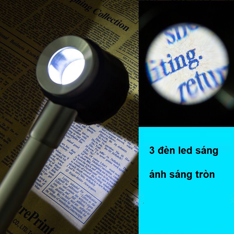 Kính Lúp Cầm Tay Độ Phóng Đại 45 Lần HD 1000 Lần Chuyên Dụng