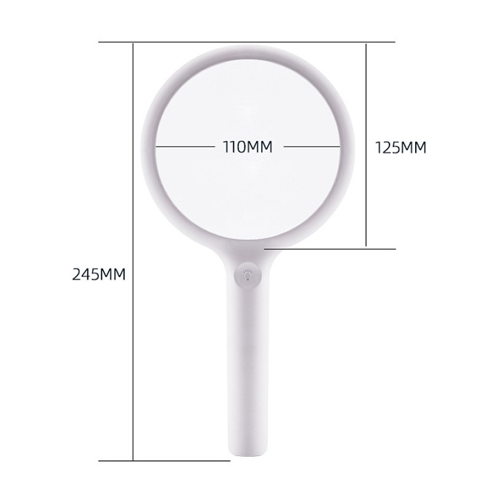kính lúp phóng đại 30 lần đường kính 125mm sạc pin dành cho người già