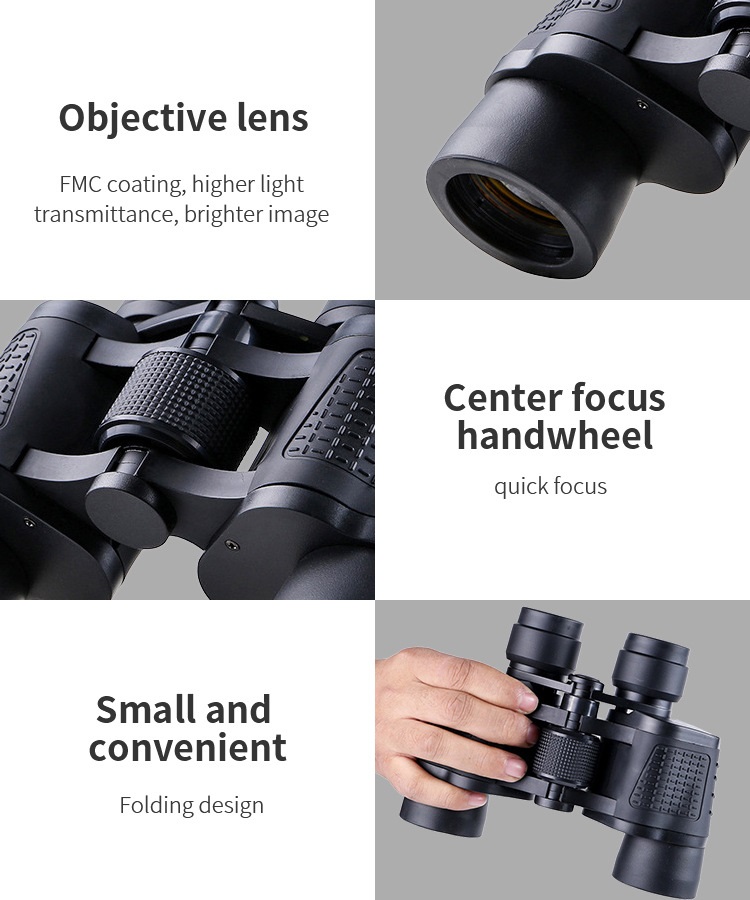 Ống nhòm Nikula N808 nhìn xa 80x80 hỗ trợ xem ban đêm có đèn