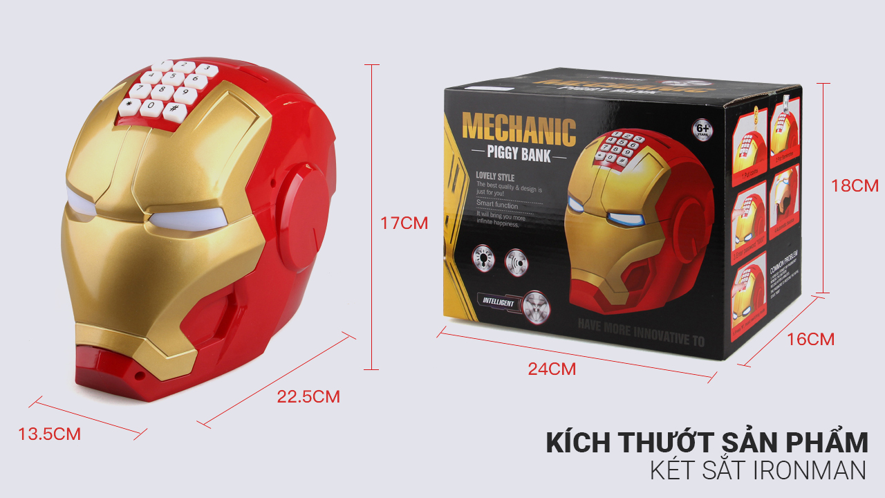 Két Sắt Mini Thông Minh Hình Iron Man Mechanic Cao Cấp