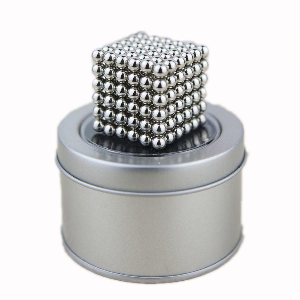 Bộ đồ chơi nam châm xếp hình thông minh 216 viên 5mm Buckyballs Tròn (Bạc)