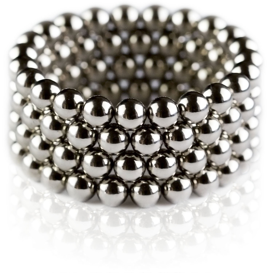 Bộ đồ chơi nam châm xếp hình thông minh 216 viên 5mm Buckyballs Tròn (Bạc)