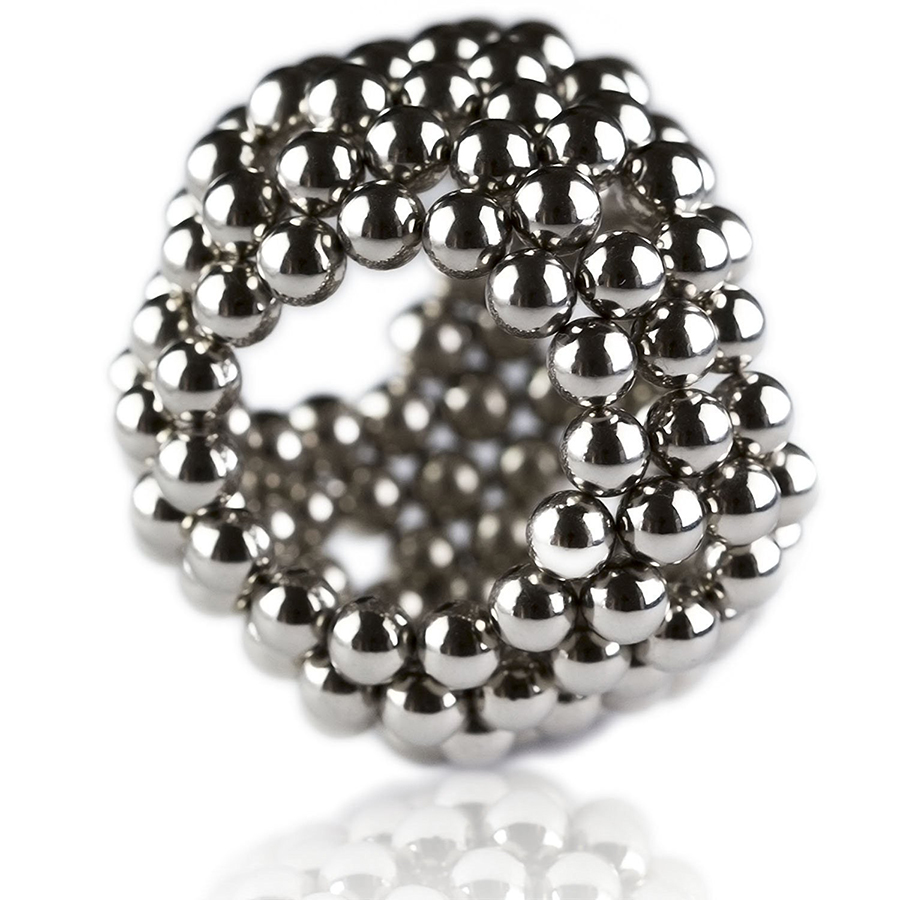 Bộ đồ chơi nam châm xếp hình thông minh 216 viên 5mm Buckyballs Tròn (Bạc)