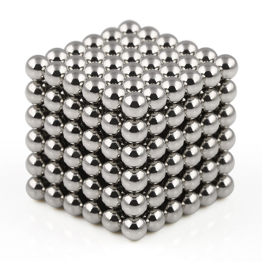 Bộ đồ chơi nam châm xếp hình thông minh 216 viên 5mm Buckyballs Tròn (Bạc)