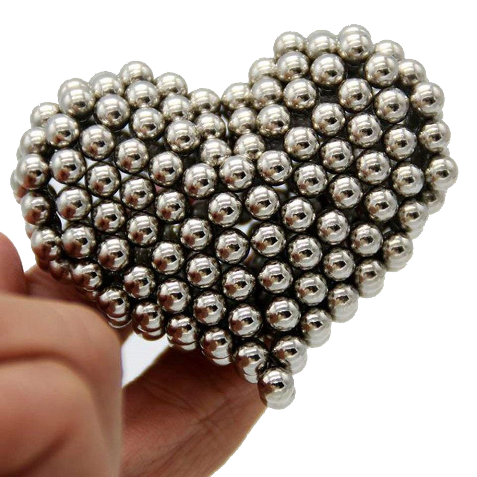 Bộ đồ chơi nam châm xếp hình thông minh 216 viên 5mm Buckyballs Tròn (Bạc)