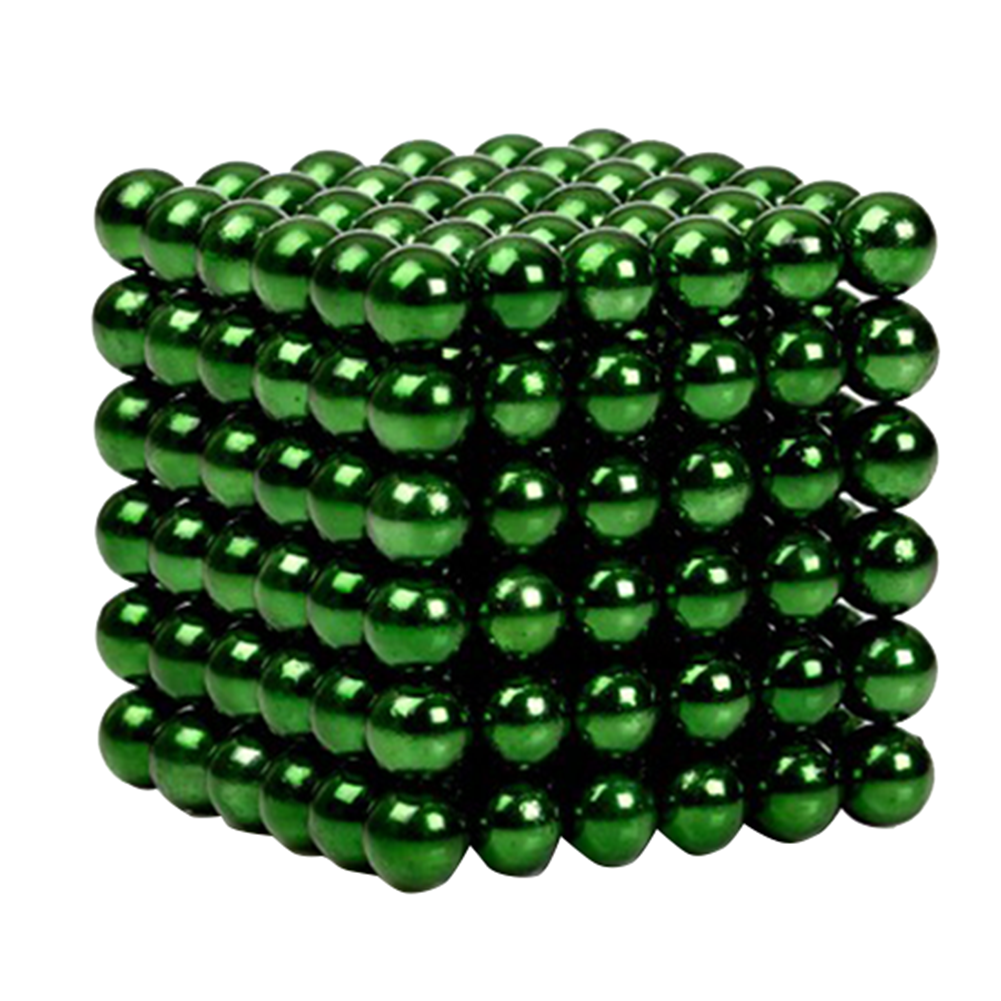 Bộ nam châm xếp hình bucky balls 5mm 216 viên màu xanh lá cây