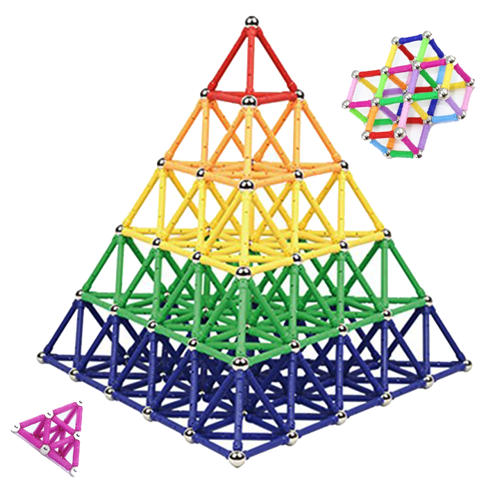 Đồ chơi xếp hình nam châm Buckybars 103 chi tiết màu P4