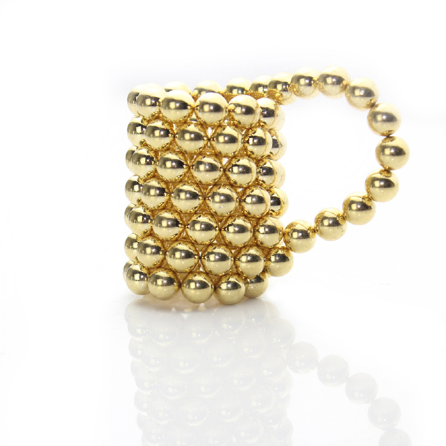 Trò chơi Bi Nam Châm 5mm màu vàng Gold 216 Viên Bucky Balls