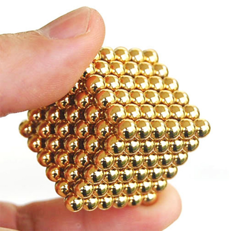 Trò chơi Bi Nam Châm 5mm màu vàng Gold 216 Viên Bucky Balls