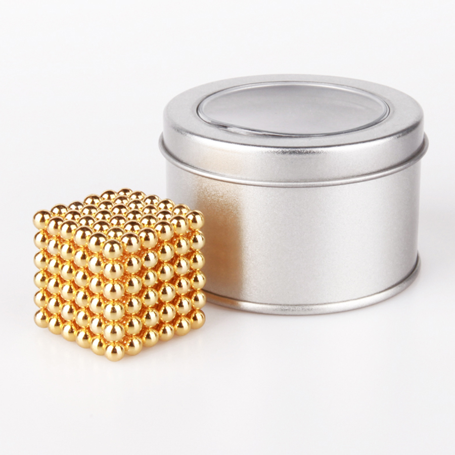 Trò chơi Bi Nam Châm 5mm màu vàng Gold 216 Viên Bucky Balls