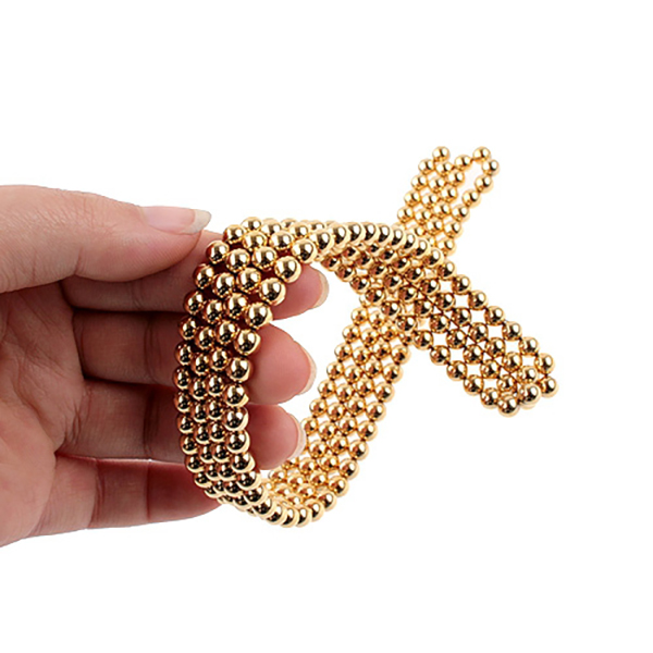 Trò chơi Bi Nam Châm 5mm màu vàng Gold 216 Viên Bucky Balls