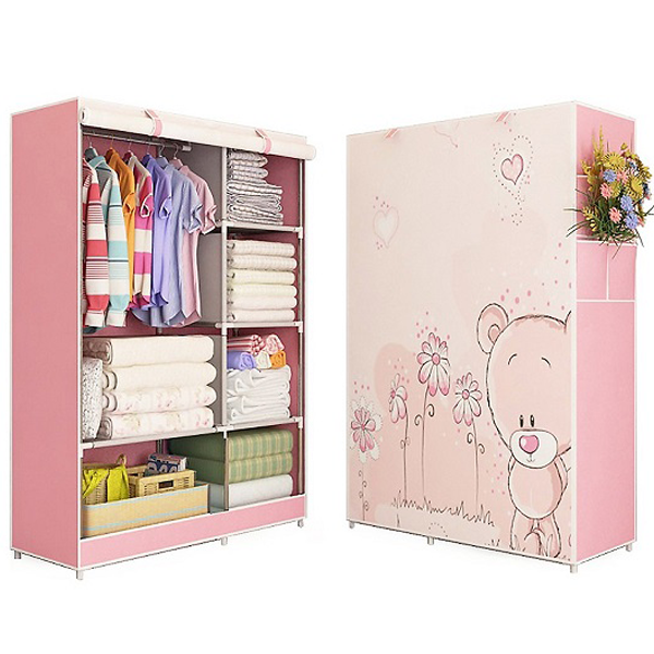 Tủ vải đựng đồ 3D 2 buồng 6 ngăn BB3D xếp gọn