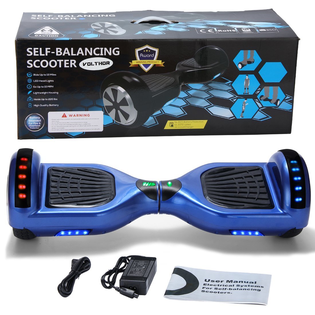 Xe điện tự cân bằng có Bluetooth 10 inch (Xanh)