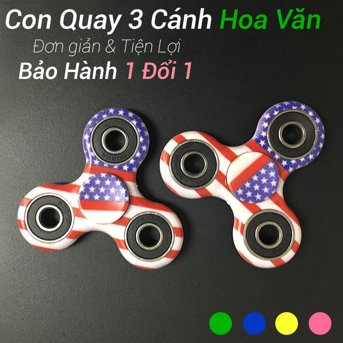 Con quay spinner 3 cánh hoa văn