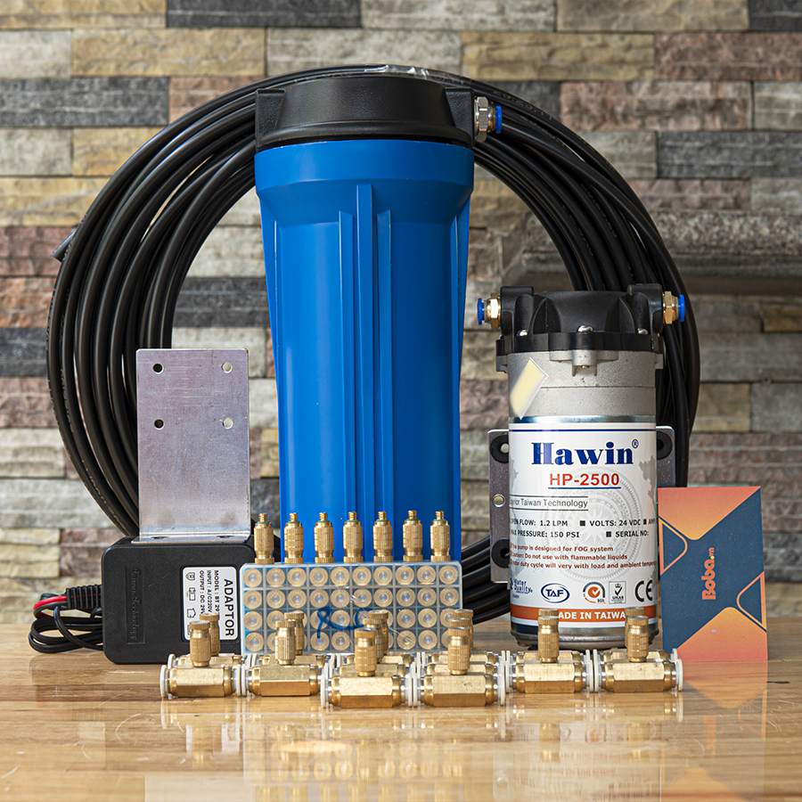 Bộ phun sương tưới lan pun sương làm mát nhà quán cafe  Hawin HP-2500 15 béc