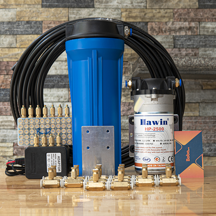Bộ phun sương tưới lan pun sương làm mát nhà quán cafe  Hawin HP-2500 15 béc