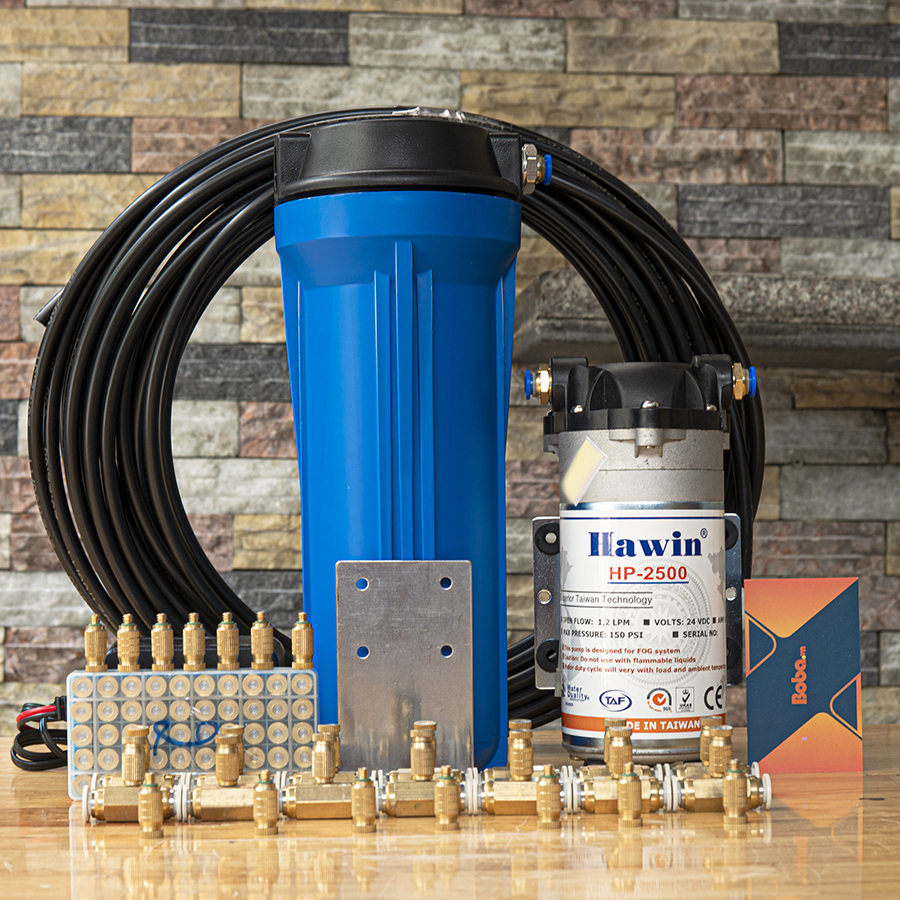 Bộ phun sương tưới lan pun sương làm mát nhà quán cafe  Hawin HP-2500 15 béc