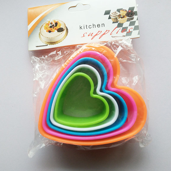 Combo 5 khuôn nhựa làm bánh trái tim