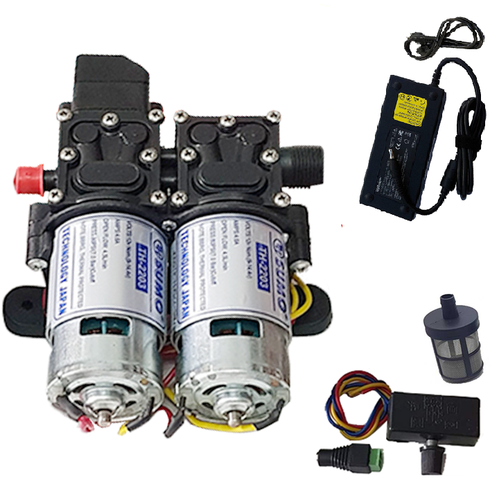 Máy bơm tăng áp kép SM TH 2203 80W - Nguồn tổ ong