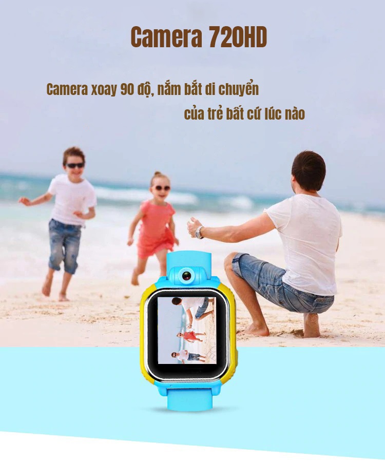 Đồng hồ định vị GPS Tracker EXRIZU Q730 tích hợp Camera