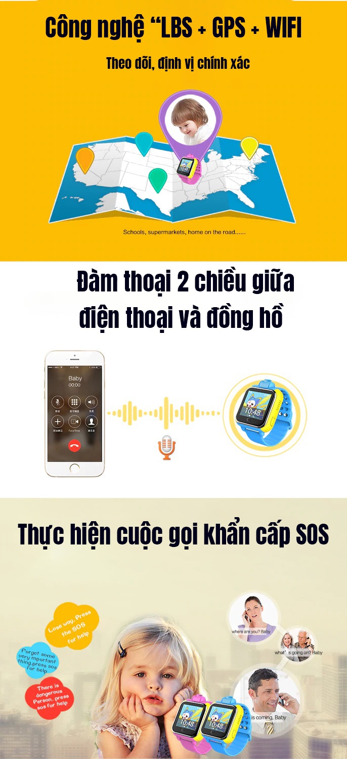 Đồng hồ định vị GPS Tracker EXRIZU Q730 tích hợp Camera