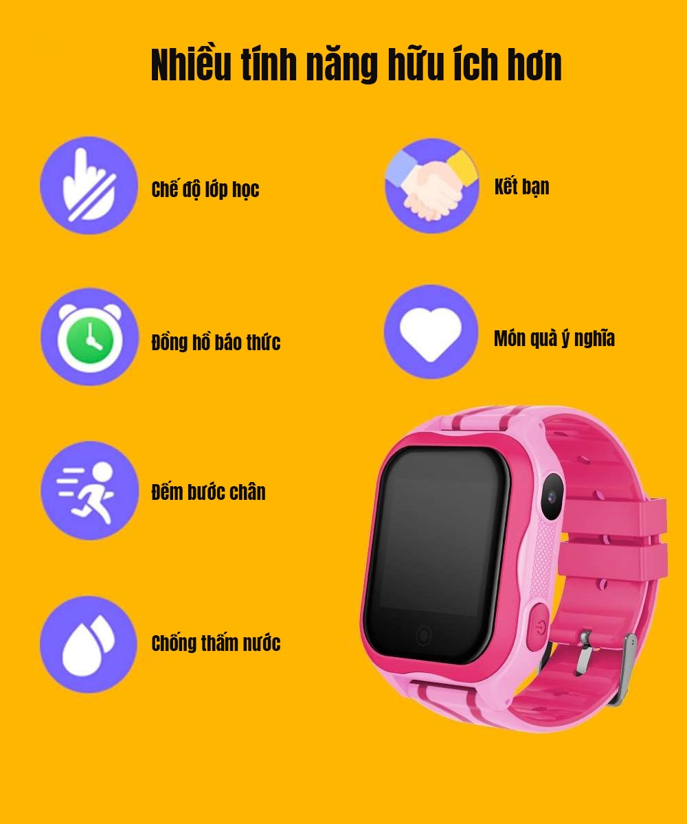 Đồng hồ định vị trẻ em A32WS GPS & LPS - Có chống nước bụi IP67