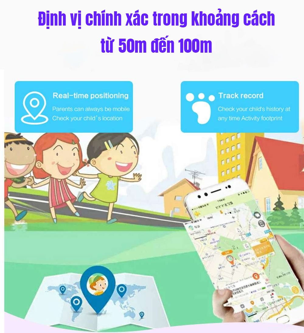 Đồng hồ định vị trẻ em A32WS GPS & LPS - Có chống nước bụi IP67
