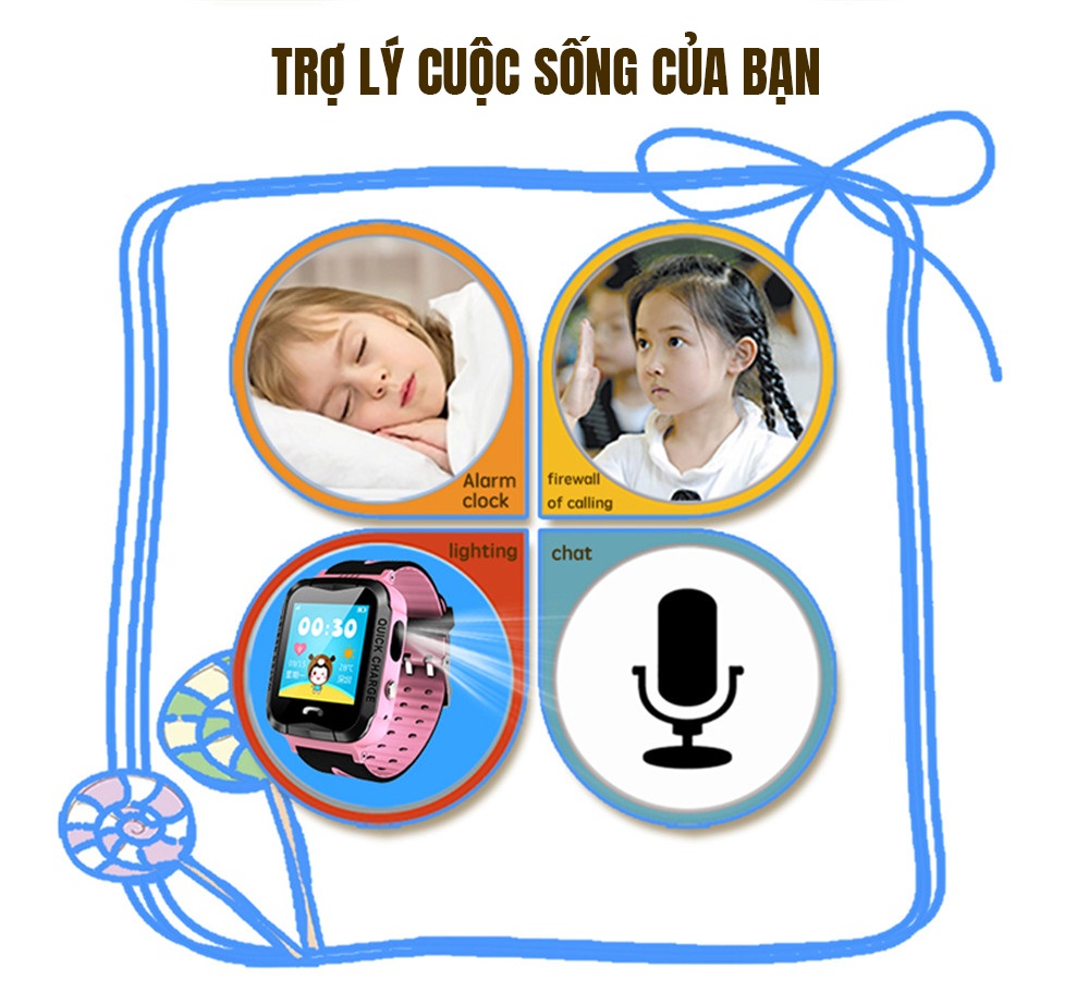 Đồng hồ định vị trẻ em V68G có hỗ trợ nghe gọi và sim 4G