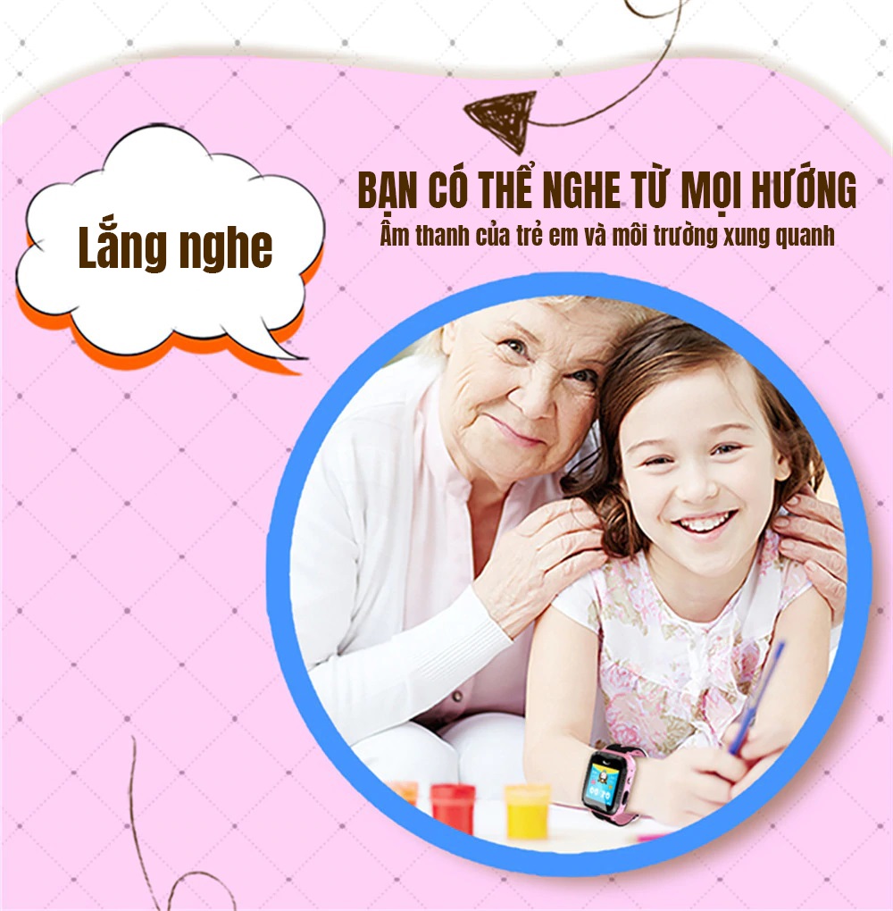 Đồng hồ định vị trẻ em V68G có hỗ trợ nghe gọi và sim 4G