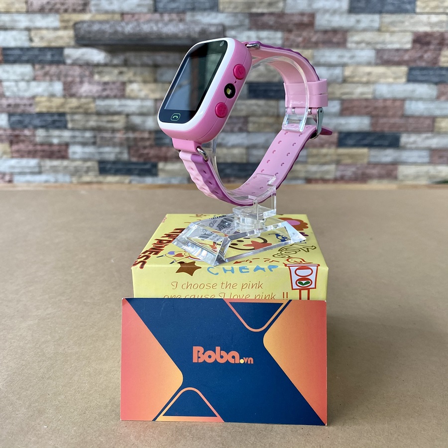 Đồng hồ gọi điện trẻ em GPS E80S N Original có tiếng Việt (Màu Hồng Tím)