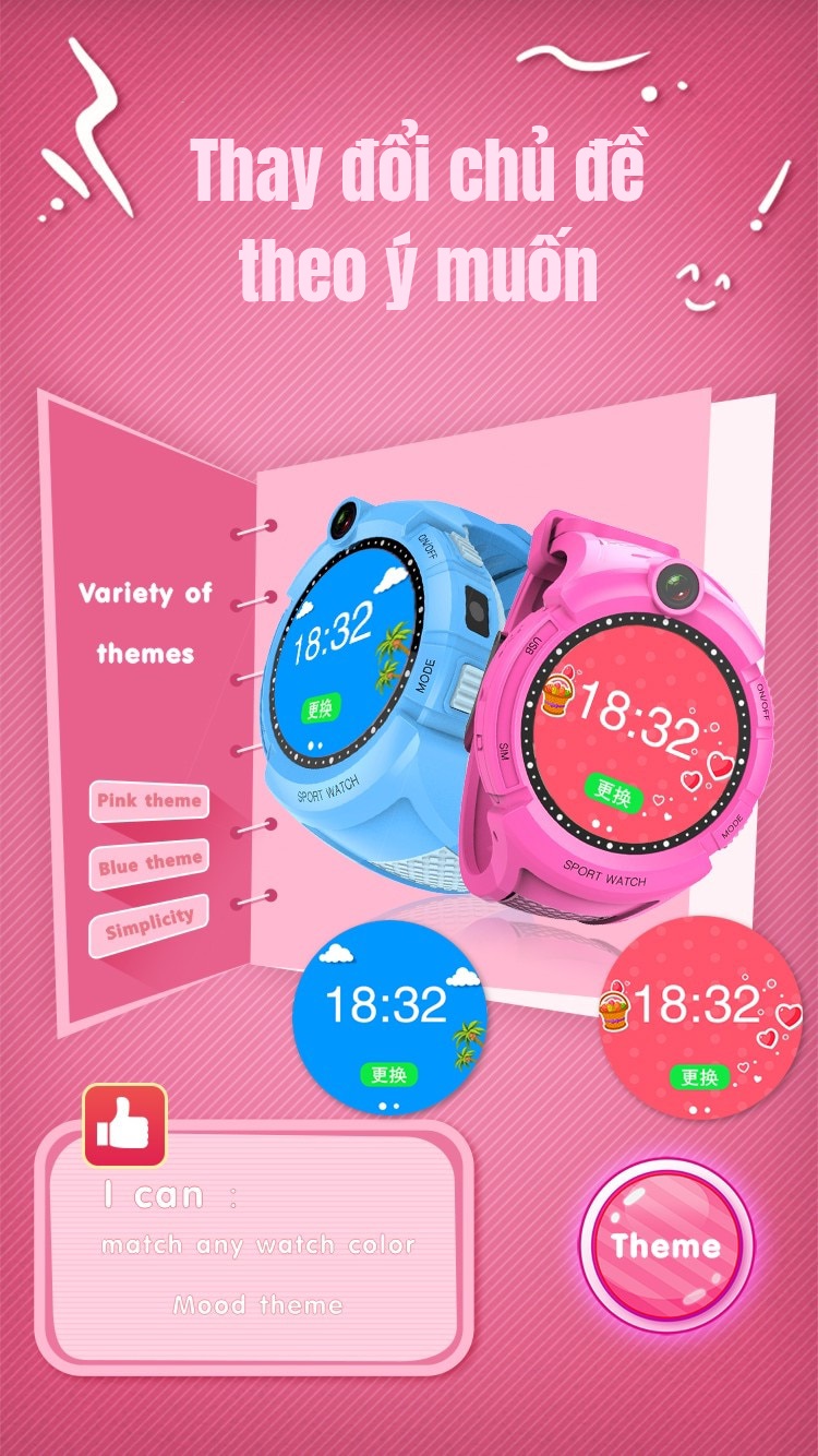 Đồng hồ GPS trẻ em Q360 mặt tròn - Antilost SOS