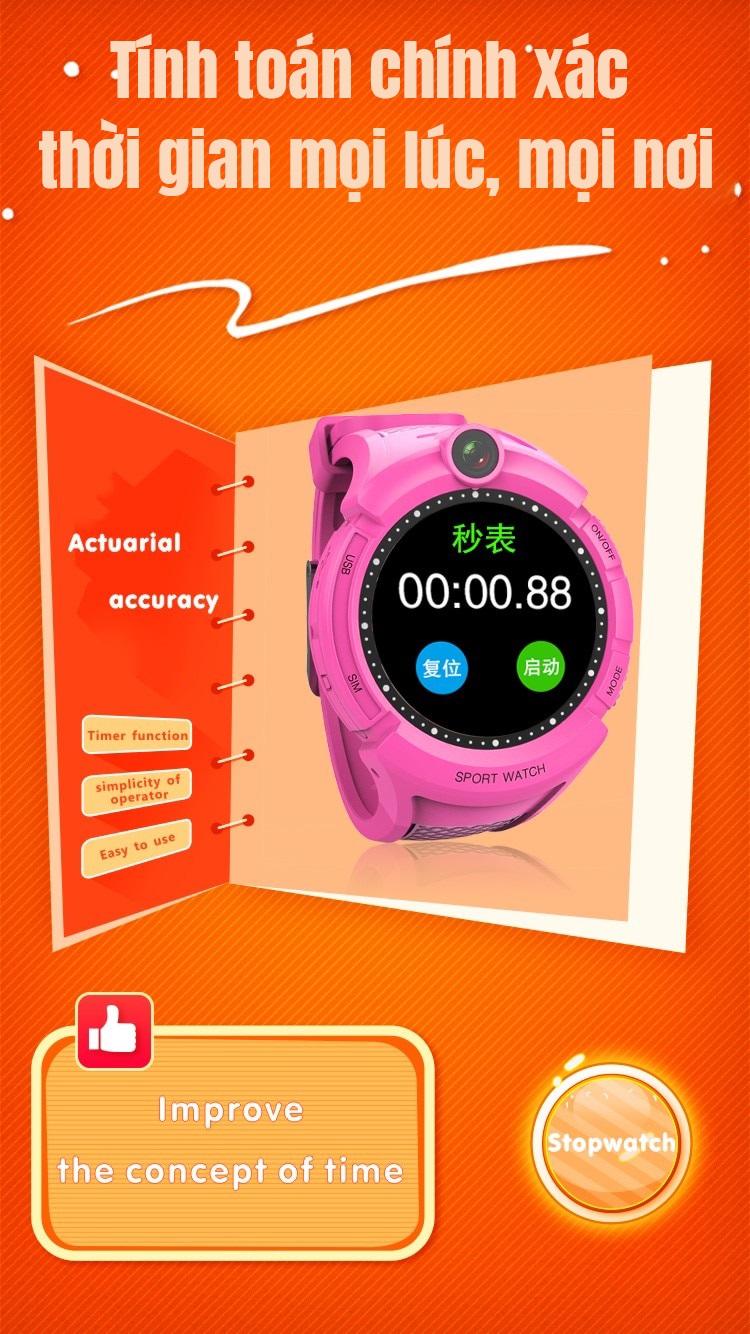 Đồng hồ GPS trẻ em Q360 mặt tròn - Antilost SOS