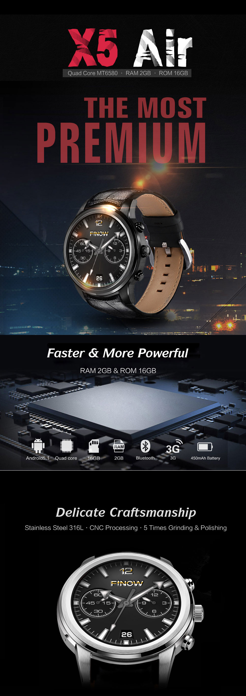 Smartwatch Finow X5 Air [Chính hãng]