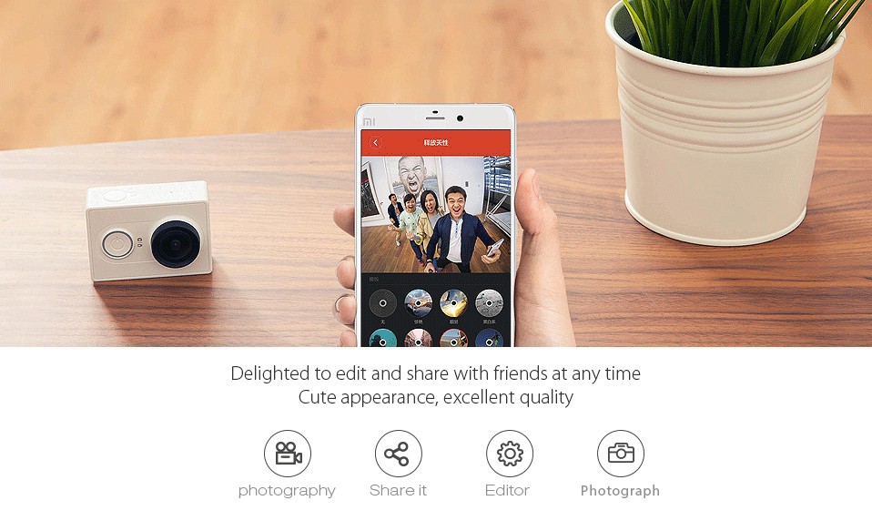 Camera hành động thể thao Camera Xiaomi Sport Yi Action 1080P 16MP