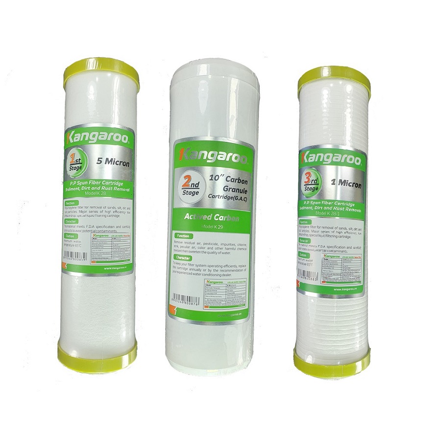 Bộ lõi lọc nước R.O Kangaroo số 1 2 3