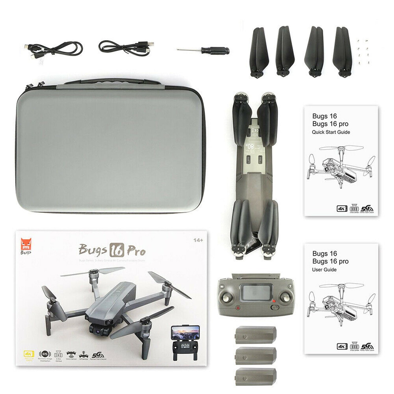 Flycam MJX Bugs 16 Pro 4K có Gimbal 3 Trục