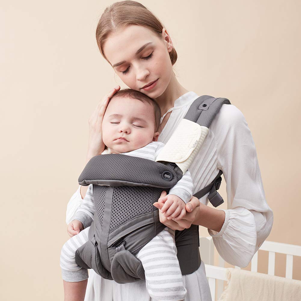 Địu cho bé đa năng cao cấp Bebamour Bebear Baby Wrap Carrier có mũ che