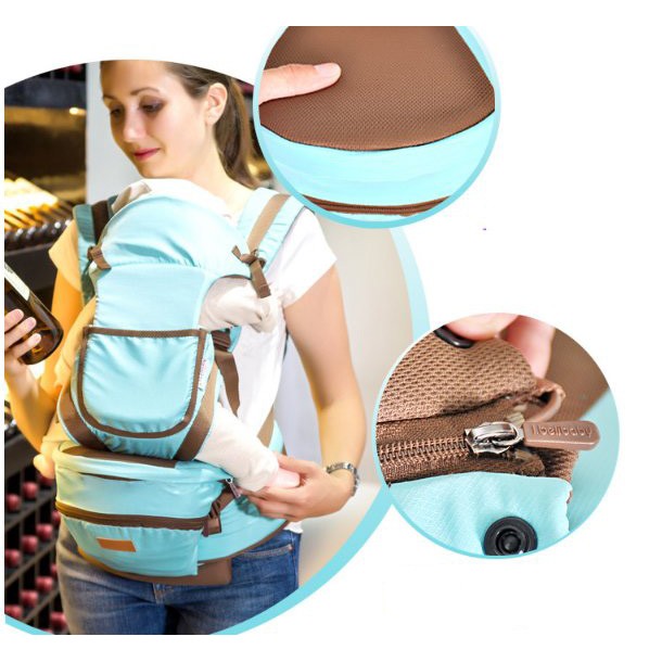 Địu em bé 8 tư thế Gluck bốn mùa đa năng - có ghế tì