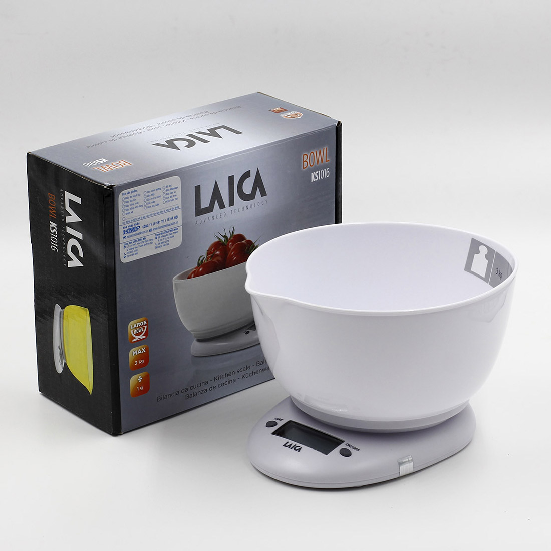 Cân điện tử nhà bếp Laica KS1016 - Hàng Italia